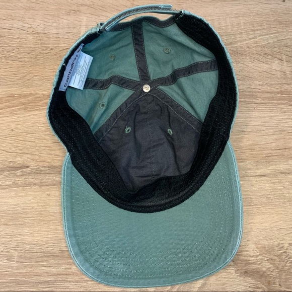 Carhartt Mens Canvas Green Hat Velcro Adjustable - Picture 6 of 6